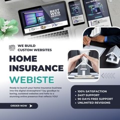 CUSTOM HOME INSURANE WEBSITE DESIGN – Modern, Professional & Responsive